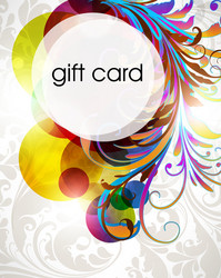 Funky gift card design vector