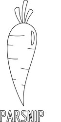 parsnip icon outline style vector image
