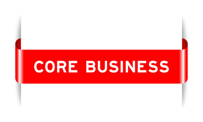 red color inserted label banner with word core vector image