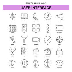 user interface line icon set - 25 dashed outline vector image