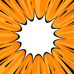 Comic explosion background pop art retro style Vector Image