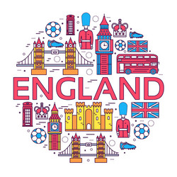 country england travel vacation guide of goods vector