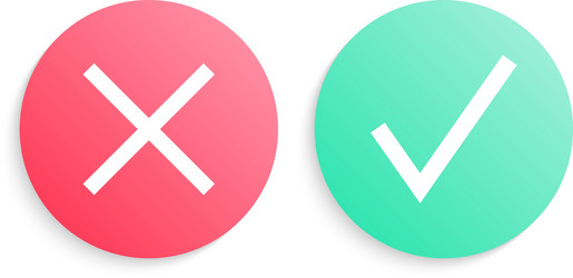 check marks in gradient circles vector image