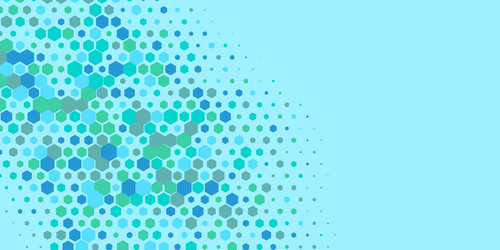 geometric multi size hexagon with color vector