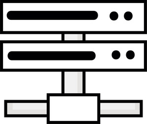 line data network swich uplink trunk vector image