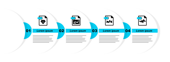 Set line mp3 file document xsl bmp and ruby icon vector