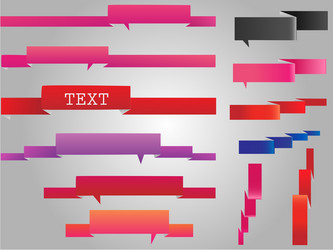 Web banner ribbons set vector