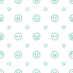 Angry icons pattern seamless white background Vector Image