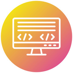 coding language icon design vector image