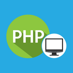 Computer web development php vector