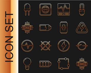 set line processor with microcircuits cpu vector image