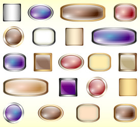 set of empty buttons vector image