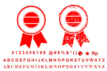 template 2 different style blank red rust circle vector image