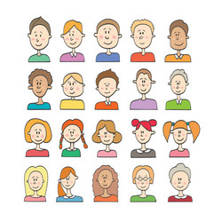 Big set of avatars profile pictures flat icons Vector Image