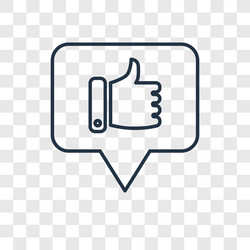 like concept linear icon isolated on transparent vector image