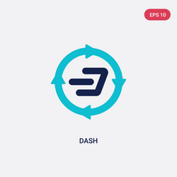 two color dash icon from blockchain concept vector image