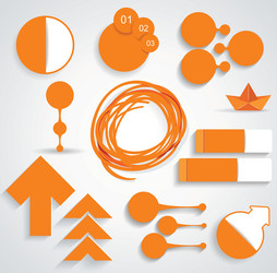set of business infographic elements vector image