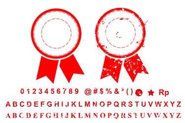 template 2 different style blank red rust circle vector image