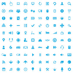 game 100 icons universal set for web and ui vector image