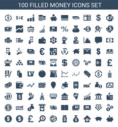 Money icons vector