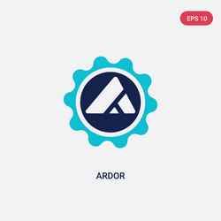 two color ardor icon from blockchain concept vector image