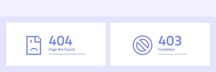 Web Error Page Layout - Modern & Clean vector image