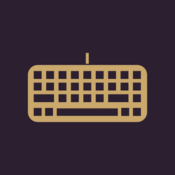 keyboard icon keypad and input typing vector image