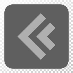 shift left rounded square button vector image