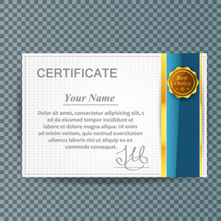 Elegant Certificate Template Vector Image