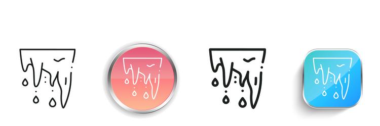 icicles icon thin linear regular and button style vector image