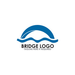 Bridge icon logo design template vector