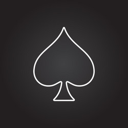 game spade icon vector