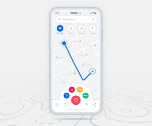 map gps navigation ux ui concept smartphone vector image