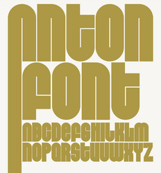 minimalistic font with simple forms type for card vector image