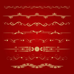 set of decorative delimiters vector