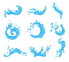 Water splash cartoon Royalty Free Vector Image