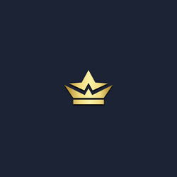 Letter m royal crown luxury logo design Royalty Free Vector