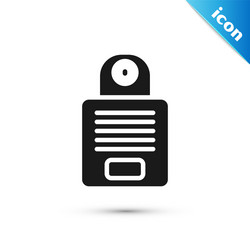 grey intercom icon isolated on white background vector image