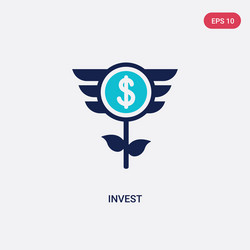 Two color invest icon from blockchain concept vector