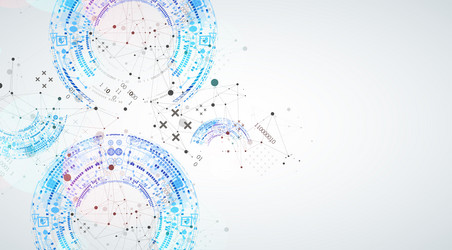 abstract background with plexus effect scientific vector image