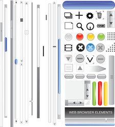 Browser Interface Elements vector image