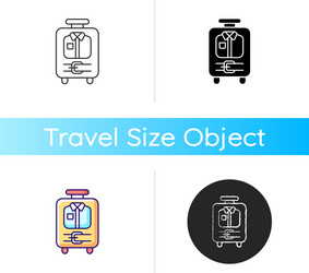 Open suitcase with clothing icon vector