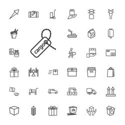 33 package icons vector