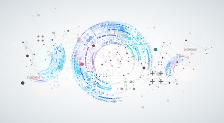abstract background with plexus effect scientific vector image