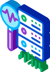 analyze machine learning isometric icon vector