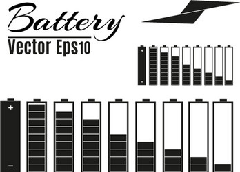 battery charger with finger low batteries vector