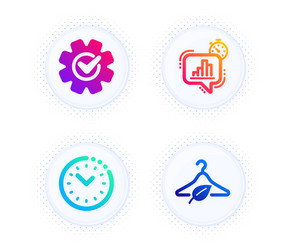 cogwheel time management and statistics timer vector image