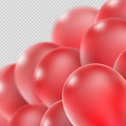 realistic red balloons eps 10 vector