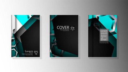 Collection book cover backgrounds Royalty Free Vector Image