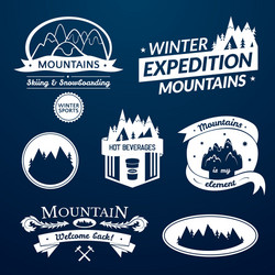 Mountain Logo Collection Vector Image